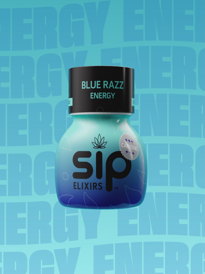 SIP Elixirs - Short hover video of Blue Razz Bottle